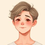 Illustrated portrait of Ash, an invented FindOkay voice
