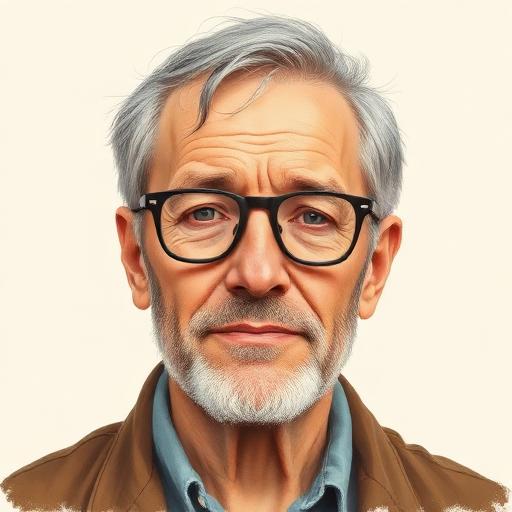Illustrated portrait of Bram, an invented FindOkay voice