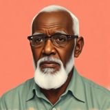 Illustrated portrait of Cyrus, an invented FindOkay voice